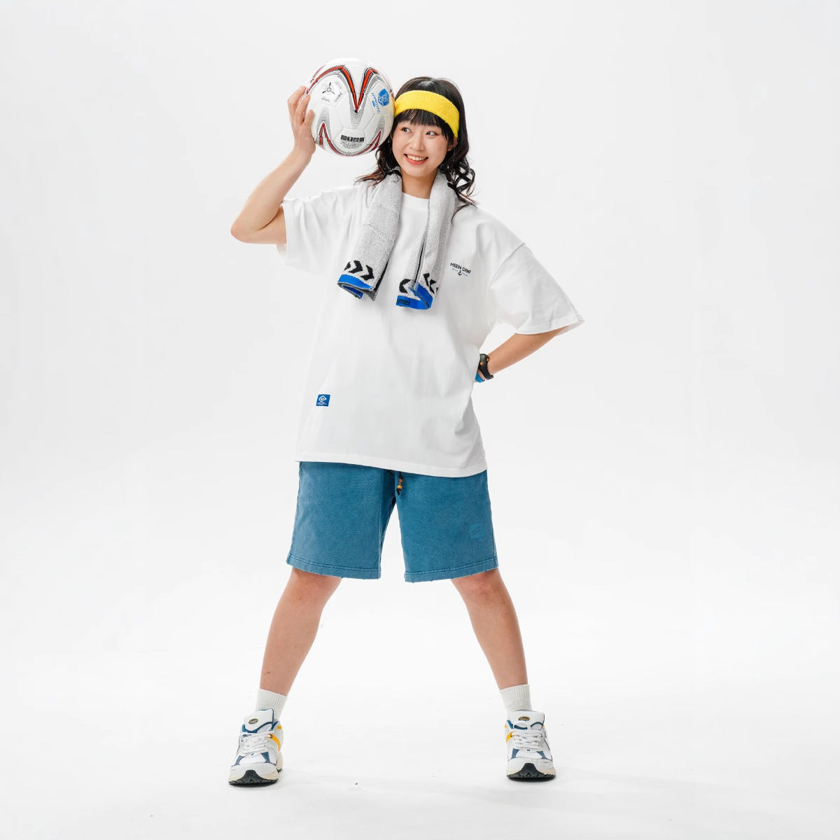 【P-2528】日系潮牌寬鬆後背印花短袖T恤（男女同款）