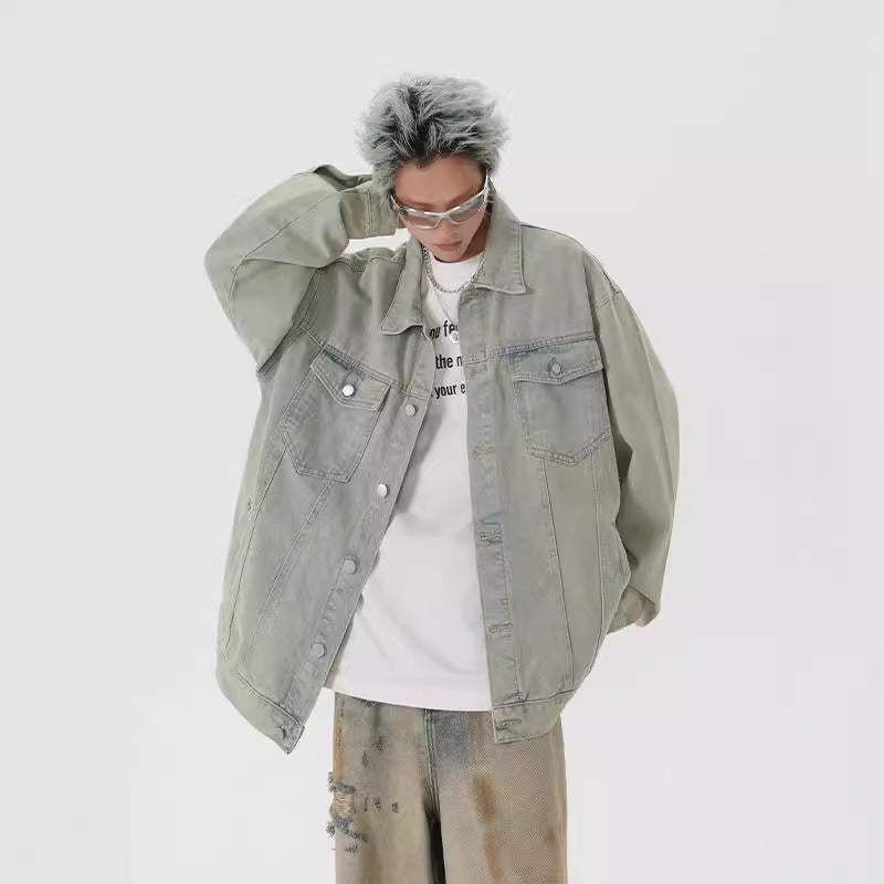 【D-S601】潮牌百搭休閒牛仔外套 男女同款