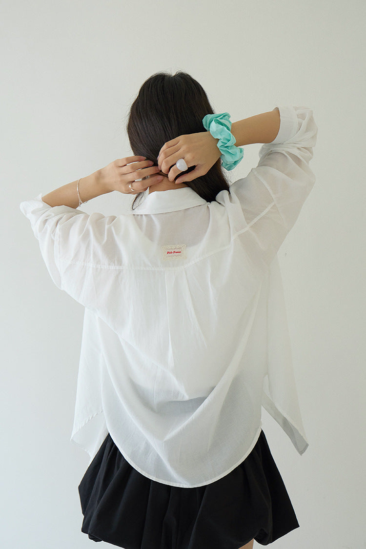 【G-Y009】糖果色系後背刺繡襯衫