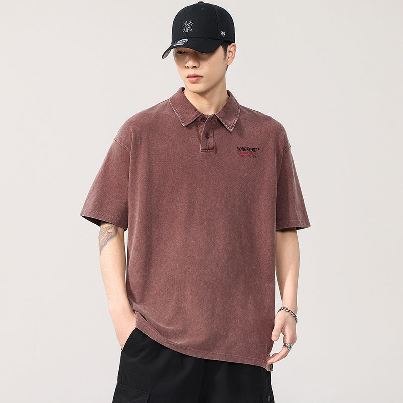 【B-P6313】美式復古260G翻領POLO衫（加大尺碼）