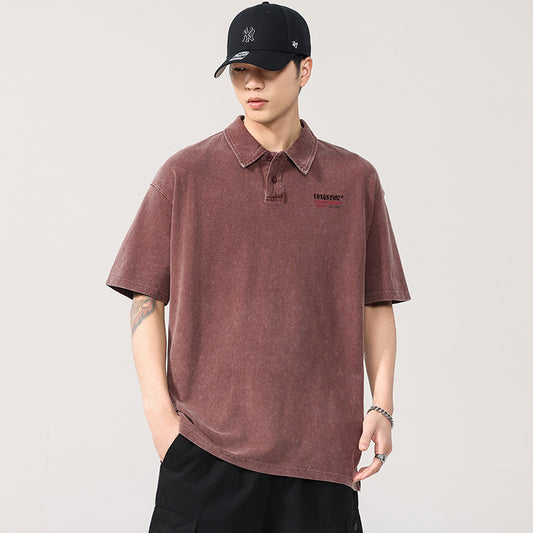 【B-P6313】美式復古260G翻領POLO衫（加大尺碼）