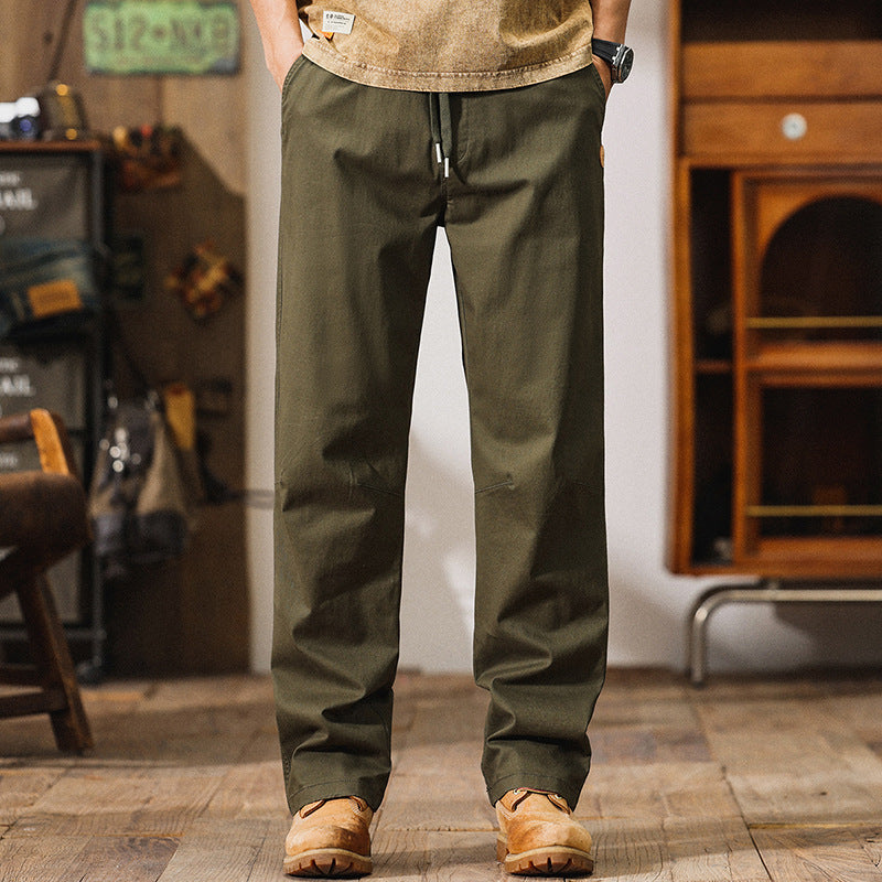 【B-5302】春夏新品 美式高街風休閒微闊直筒長褲（大尺碼）